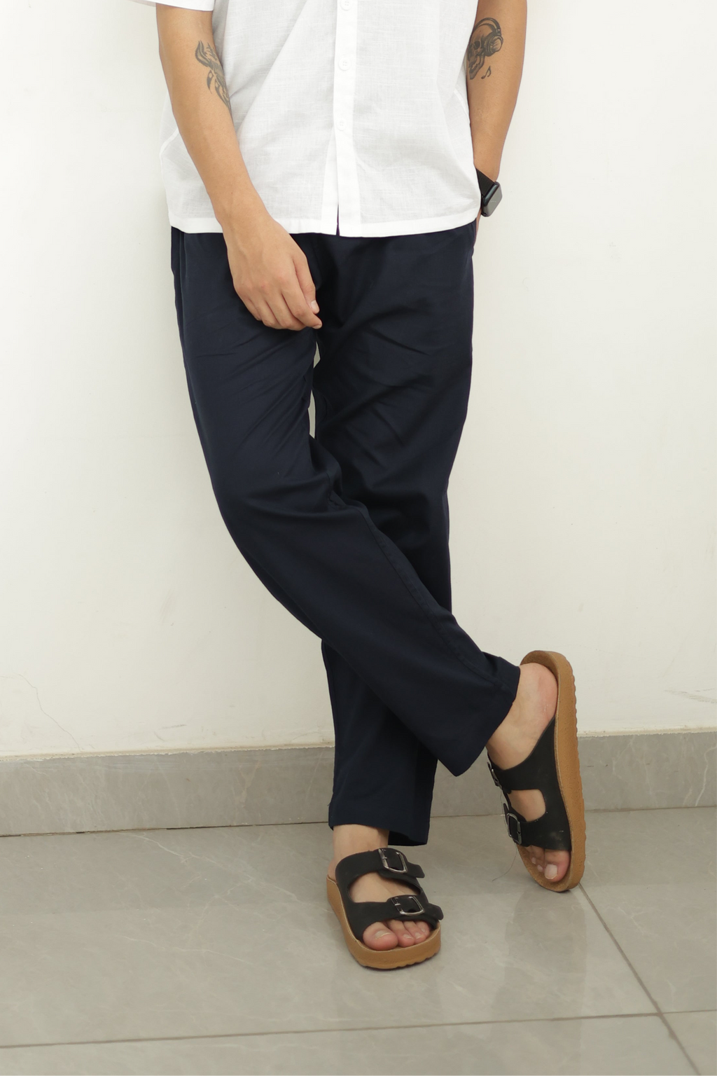NAVY BLUE LINEN PANTS