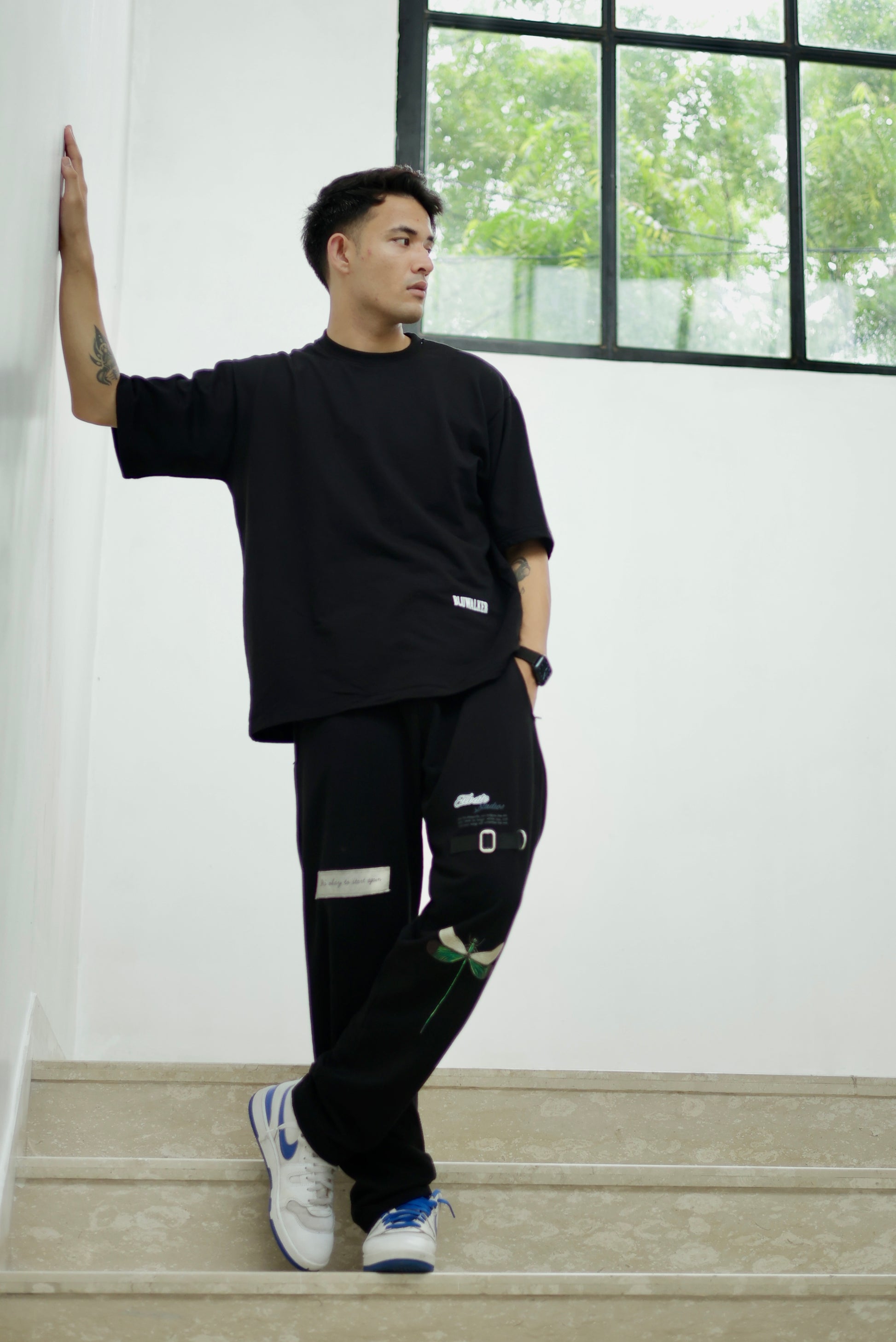 “Its okay to start again” Black Trouser