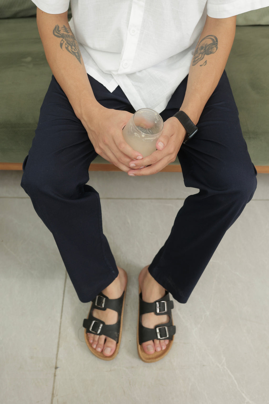 NAVY BLUE LINEN PANTS