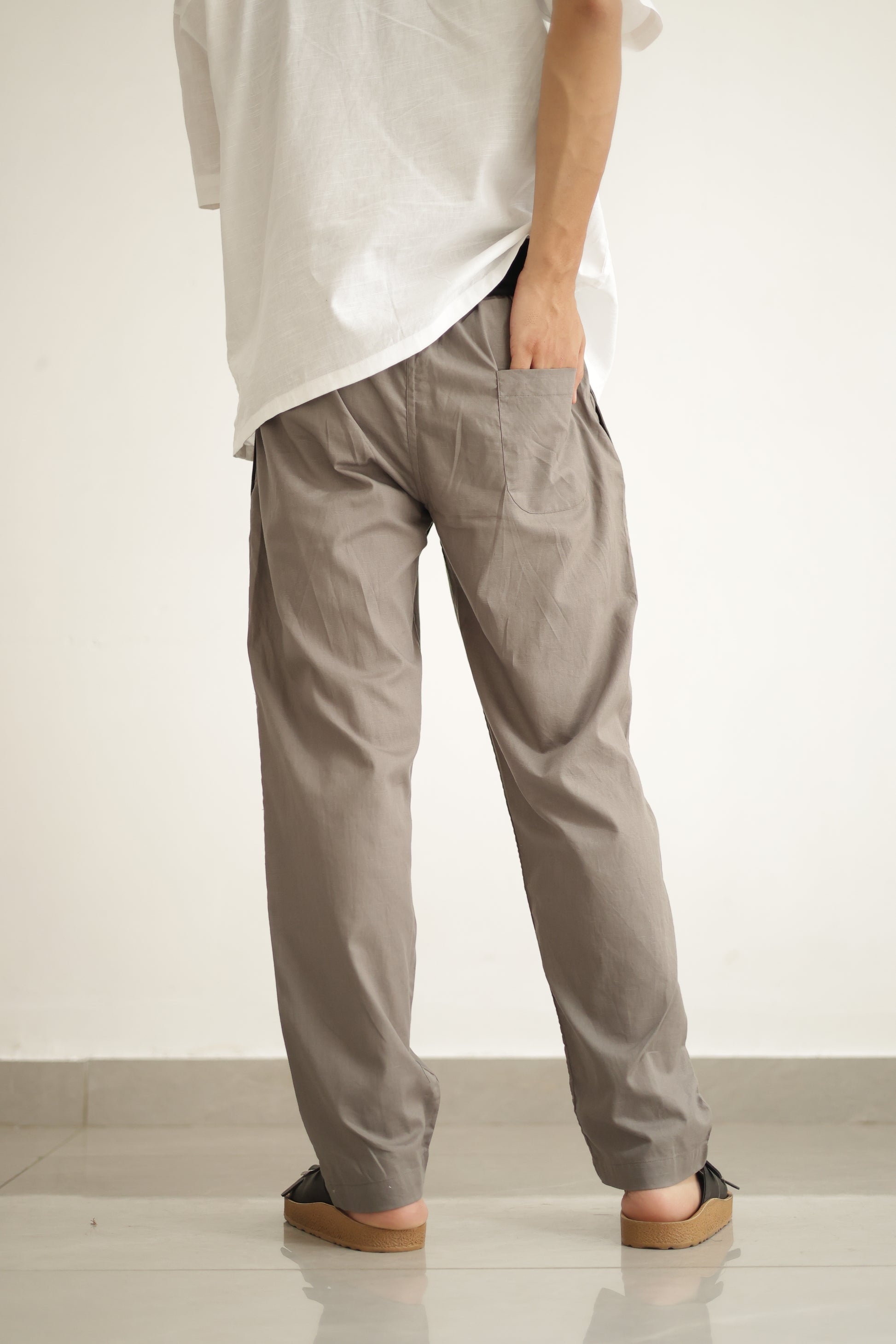 GREY LINEN PANTS