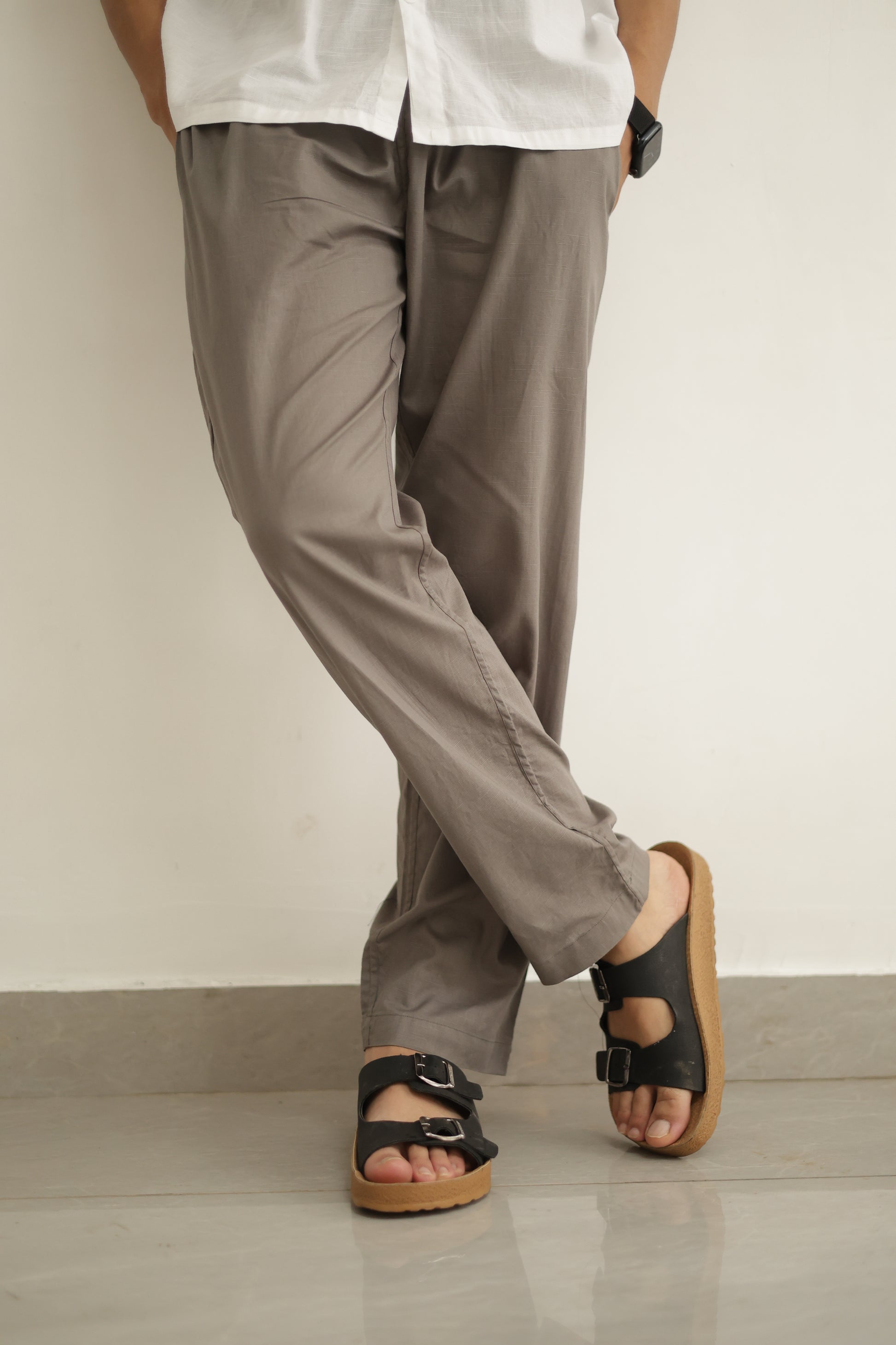 GREY LINEN PANTS