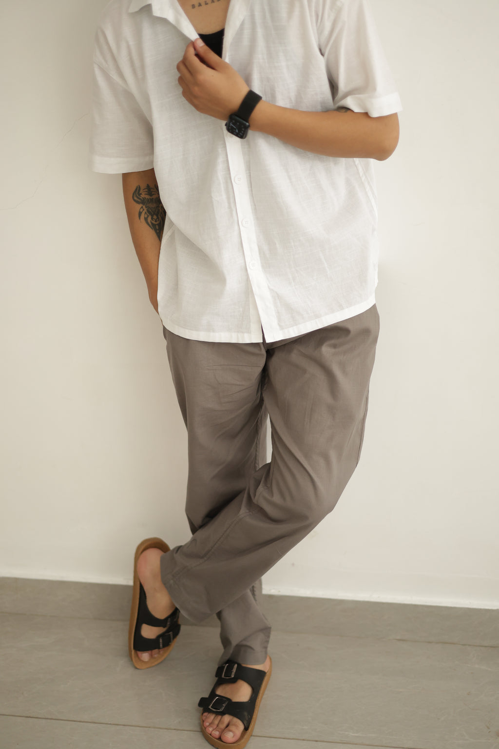 GREY LINEN PANTS