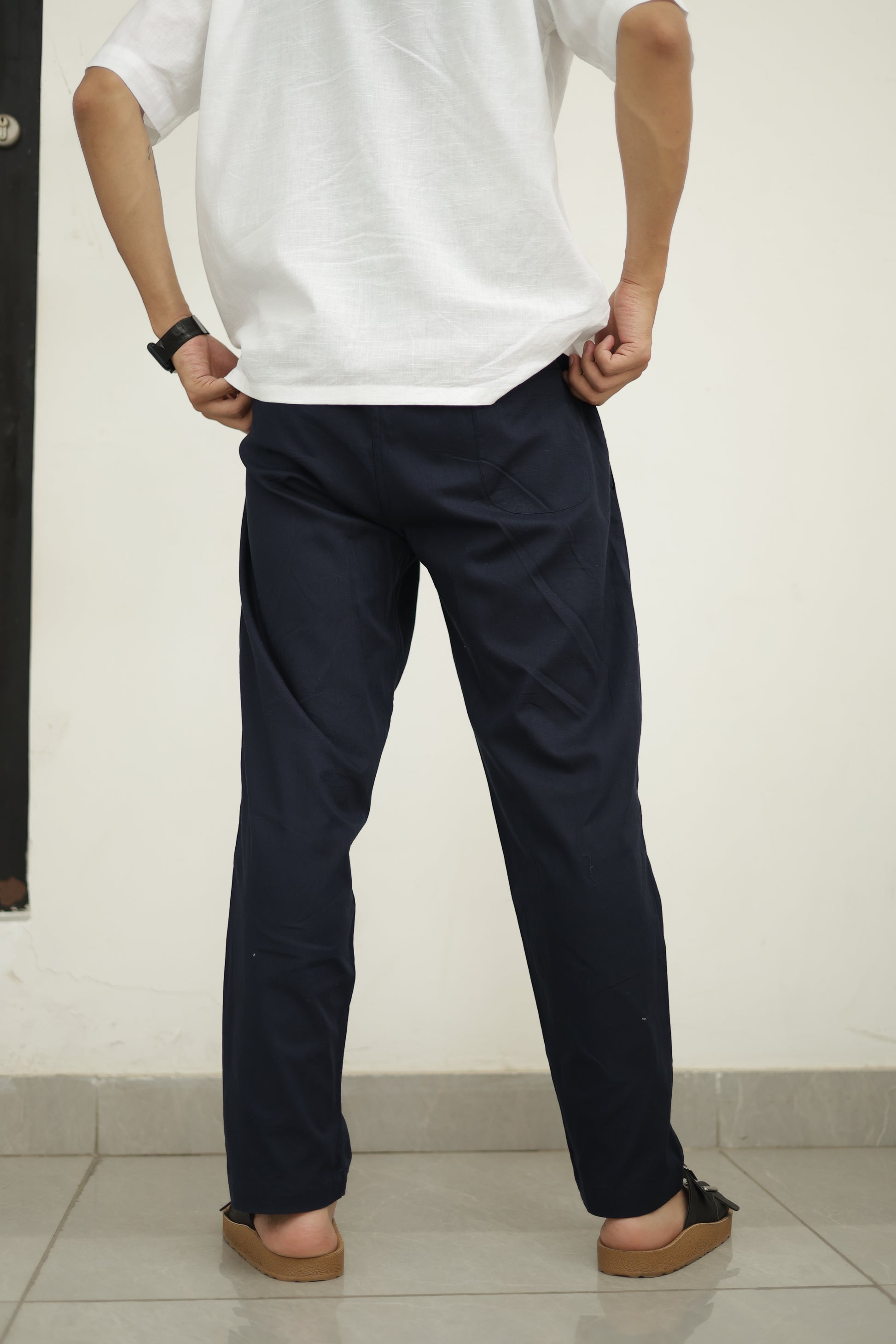 NAVY BLUE LINEN PANTS