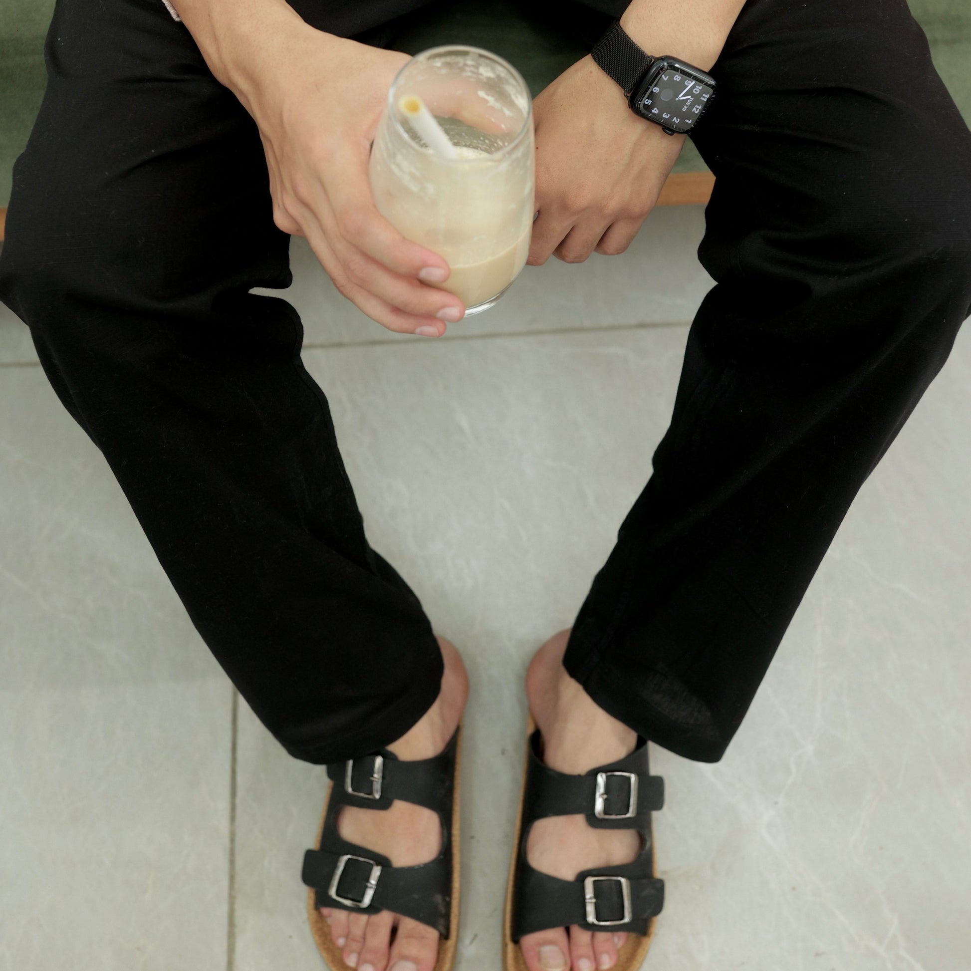 BLACK LINEN PANTS