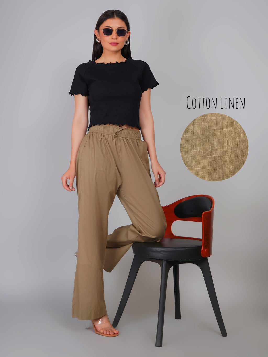 OLIVE GREEN LINEN CREST