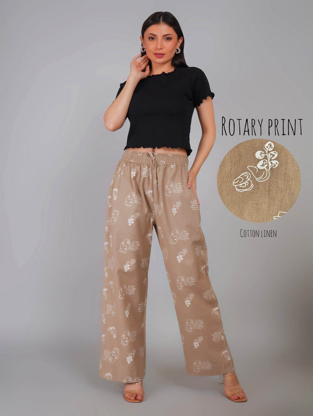 BEIGE ARTISTRY LINEN PANT