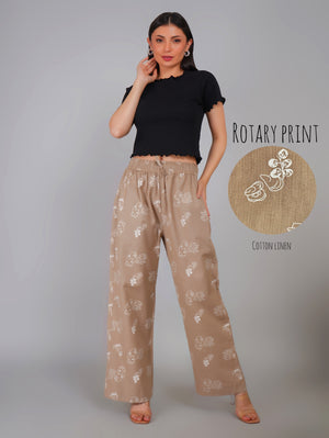 BEIGE ARTISTRY LINEN PANT