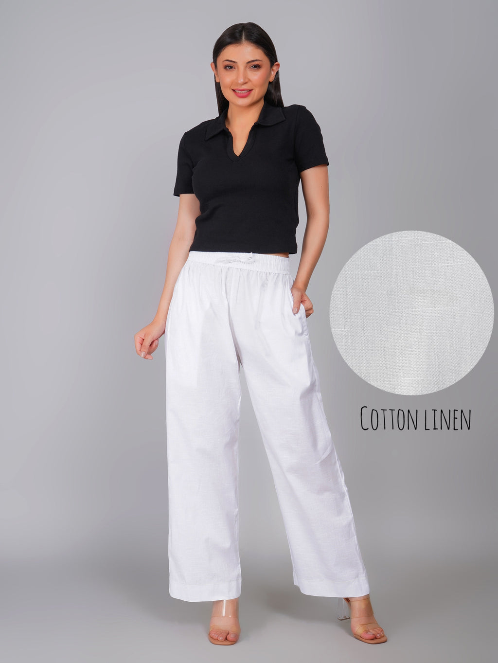 PRISTINE WHITE LINEN PANT