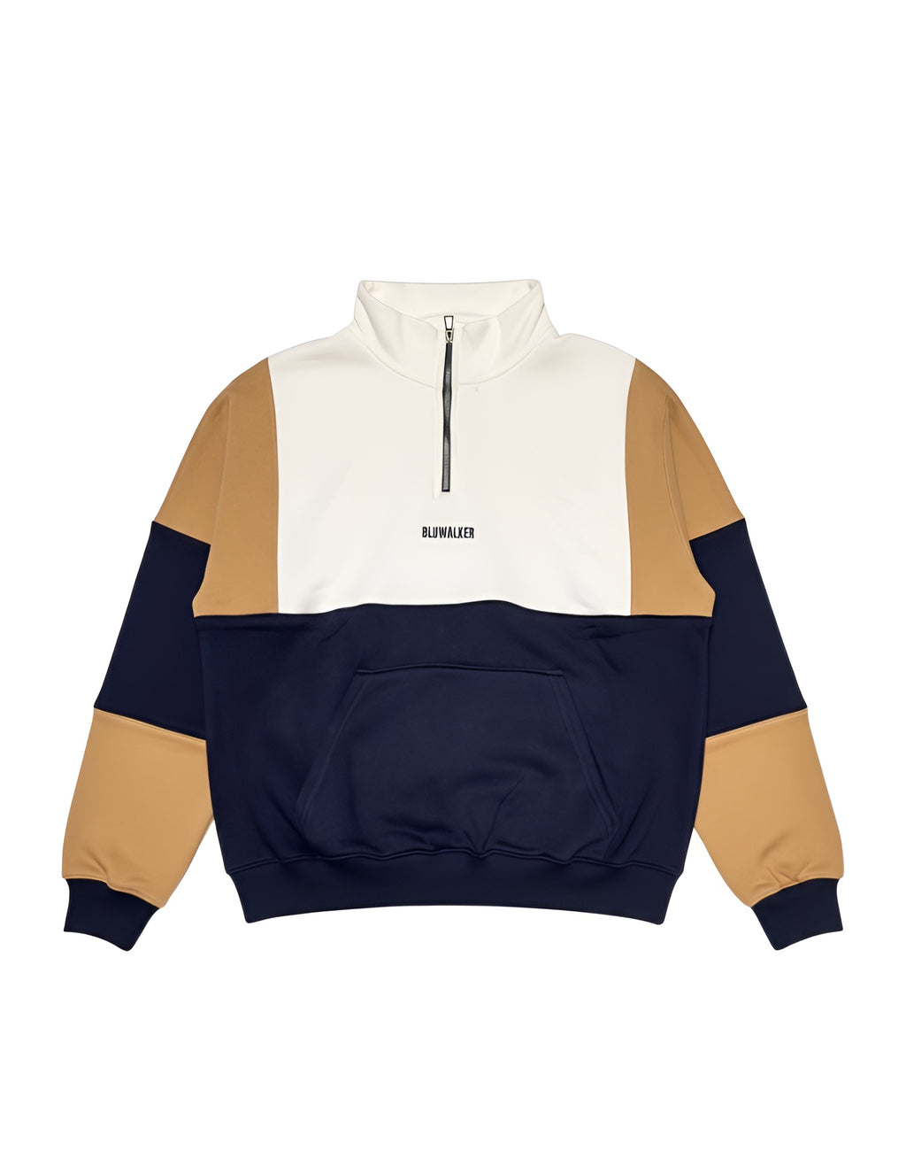 Tri-Colour Quarter Zip Sweatshirt – 390 GSM Cotton Fleece