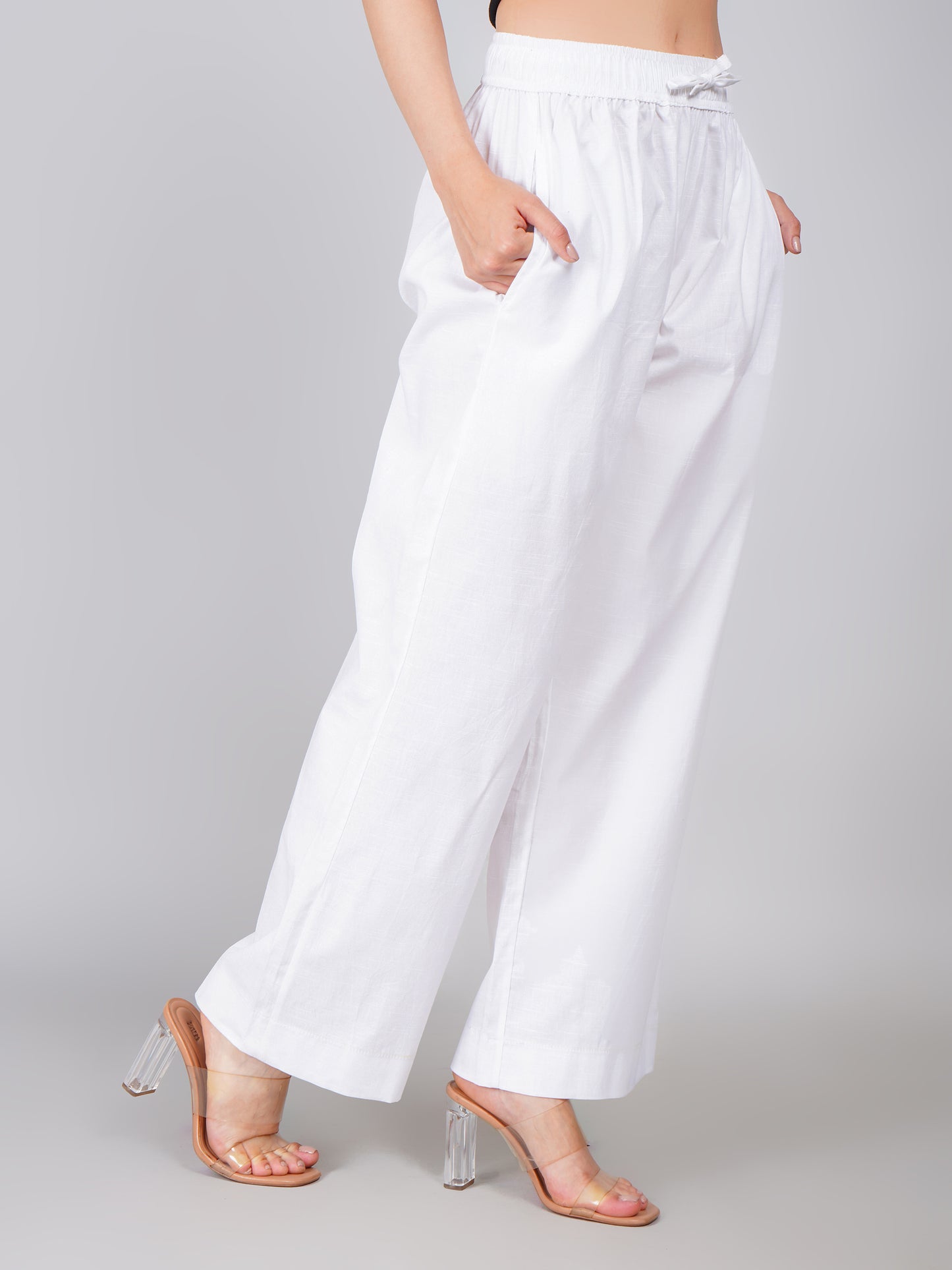 PRISTINE WHITE LINEN PANT