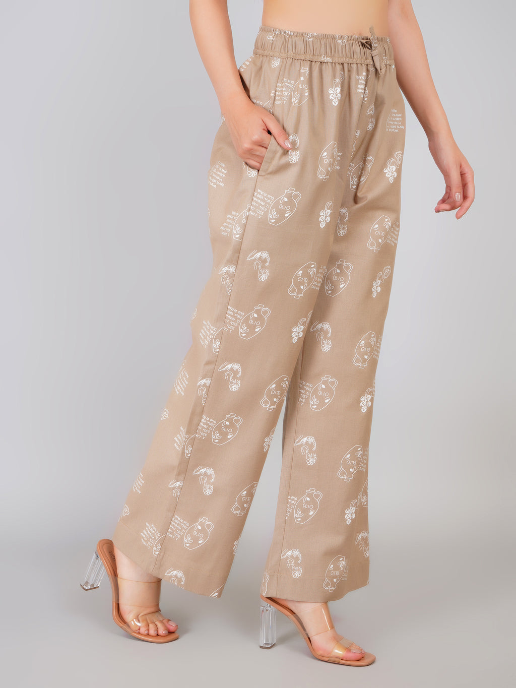 BEIGE ARTISTRY LINEN PANT