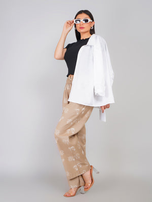 BEIGE ARTISTRY LINEN PANT