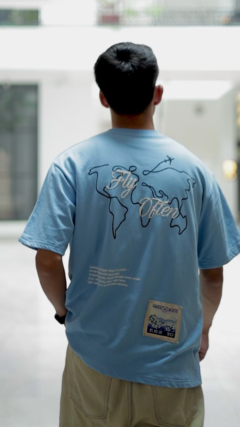 Fly Often Sky Blue Tshirt